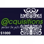 Acquisitions $1000 NZD Physical Gift Card (Express Delivery)