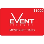 EVENT Cinemas $1000 NZD Physical Gift Card (Express Delivery)