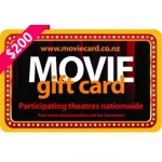 Movie $200 NZD Physical Gift Card (Express Delivery)