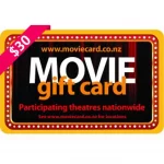 Movie $30 NZD Physical Gift Card (Express Delivery)