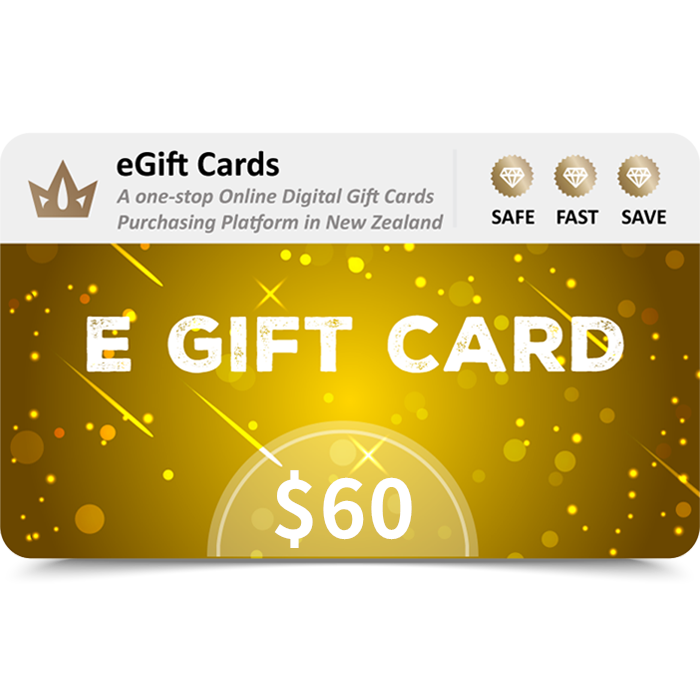 eGift Cards $60 NZD E Gift Card (Email Delivery)