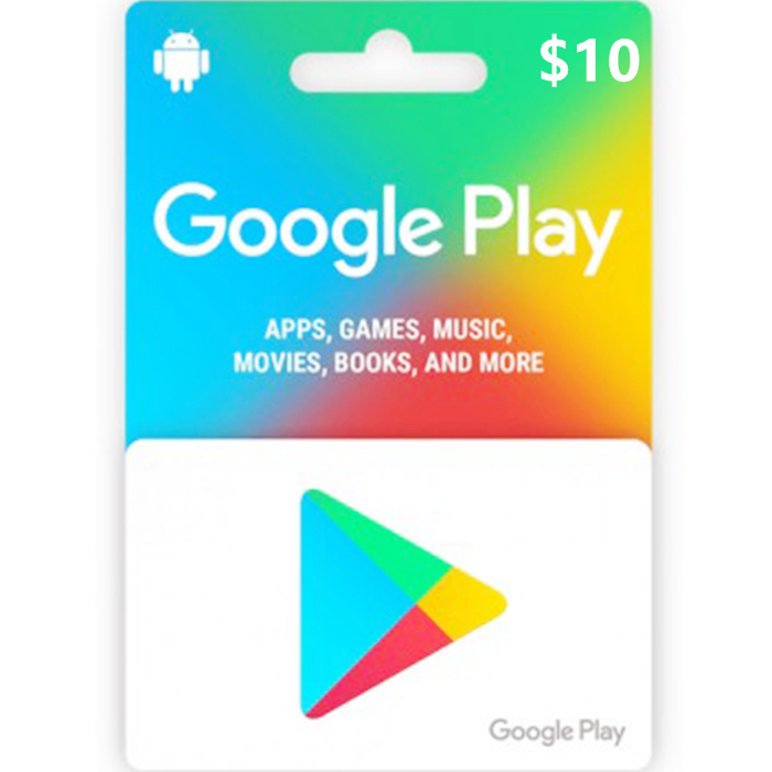Google Play $10 USD Digital Gift Cards (Email Delivery)