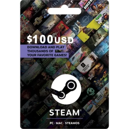 Steam $100 USD Digital Gift Card (Email Delivery)