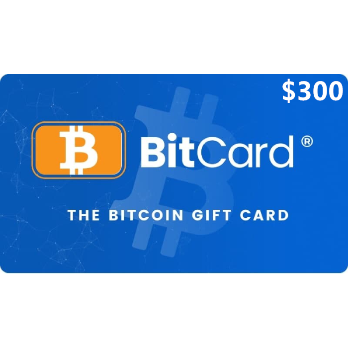 BitCard $300 USD (US) Digital Gift Card (Email Delivery)