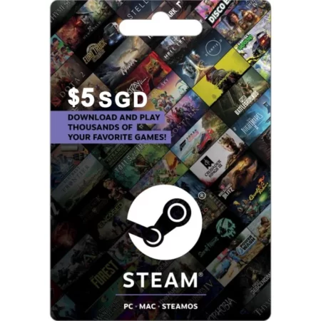 Steam $5 SGD (SG) Digital Gift Card (Email Delivery)